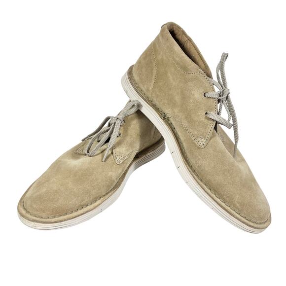 Clarks Bushacre 2 Chukka Boot Men Size 9 Desert Ankle Suede Tan Used - Picture 1 of 9